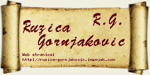 Ružica Gornjaković vizit kartica